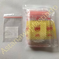 Screen printing medicine clip plastic 5x8 cm SMPI 5 x 8 cm 8x5 clear ziplock zipper