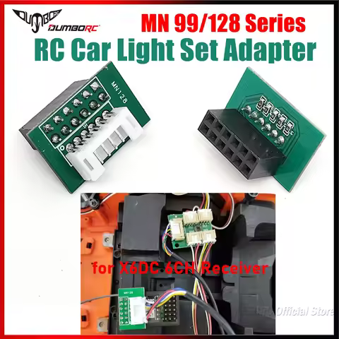 DUMBORC RC Car Light Set Adapter Lamp MN Series MN128 MN78 MN99S MN98 MN86 Plug for P6DC 6CH Receive