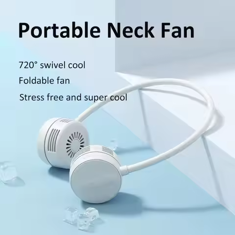 New Hanging Neck Fan, USB Leafless Bladeless Neckband, Portable Cooling Fan Air Cooler, Mini Recharg