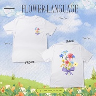 [Tomato8] FLOWER LANGUAAGE T-Shirt A-Z Letters Specify The In The Note. Gift
