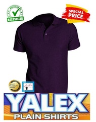 Shirt On Yalex Plain Polo colored DARK VIOLET Shirt with COLLAR Yalex Red Label High Quality Shirt I