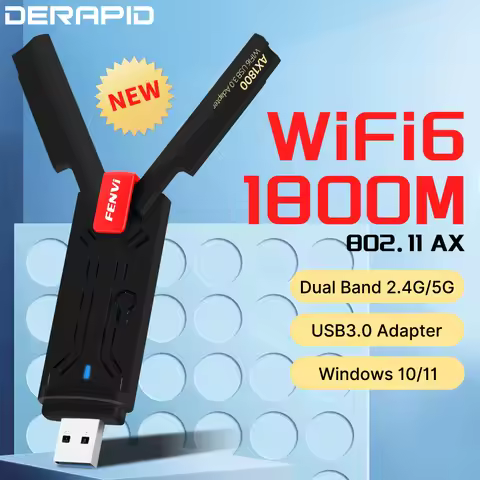 Fenvi USB WiFi 6 AX1800 Adapter Dual Band 2.4G/5GHz USB 3.0 Receiver Dongle Wireless Network Card fo
