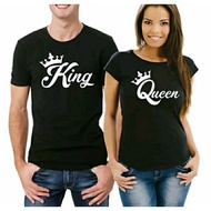 Baju Dewasa Couple T-Shirt King Queen  Husband & Wife Unisex S-XXL