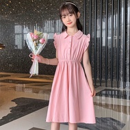 2-15 Years Old Summer Girls Dress Western Style New Style Medium Big Kid Princess Little Girl Childr