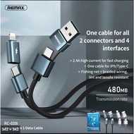 REMAX RC-020t 4-in-1 Charging Cable Resistant Mobile Phone Cable
