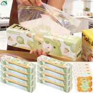 [H&L]15-90PCS Double-Rib Sealing Zip Bags | Leakproof & Airtight Food Storage, Thickened Reusable PE