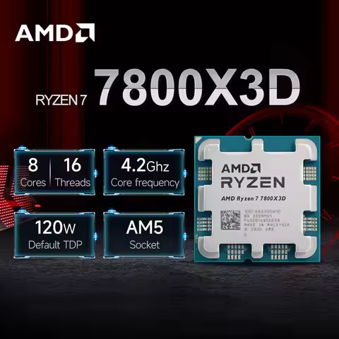 NEW AMD Ryzen 7 7800X3D L3=96M 5NM DDR5 4.2GHz 8-Core 16-Thread R7 7800X3D Processor 120W Gaming CPU