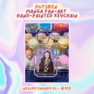 Nezuko Kamado DemonSlayer Manga FanArt Hand-Painted Keychain
