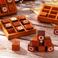 CHIHIRO1X3EE Traditional XO Chess Set, Wooden Training Toy  Toe Game, Interactive Design Handcrafted