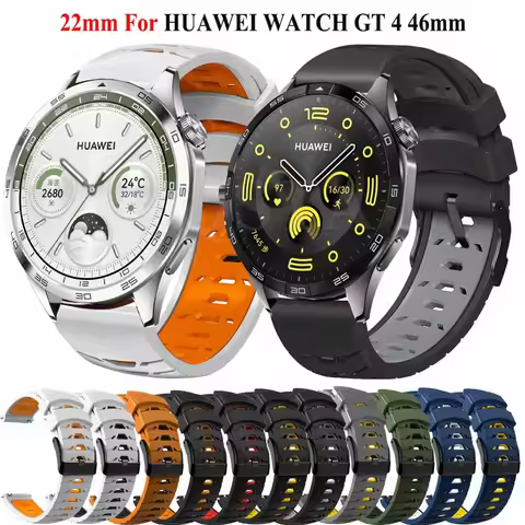22mm Silicone Watchband For Huawei Watch 4 Pro/GT 2 GT3 Pro 46mm Bracelet Sport Strap Huawei Watch G