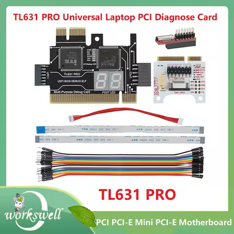 Full Set TL631 PRO Universal Laptop Diagnose Card Desktop PC PCI-E Mini LPC Motherboard Diagnostic T