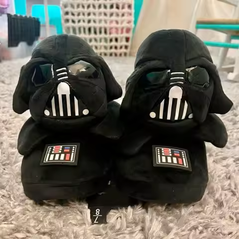 Black warrior fluffy home slippers Popular on Instagram,Soft Non-slip thick sole living room shoes,f