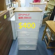 膠抽屜櫃 22*19*45.5'' #2009101,有2個