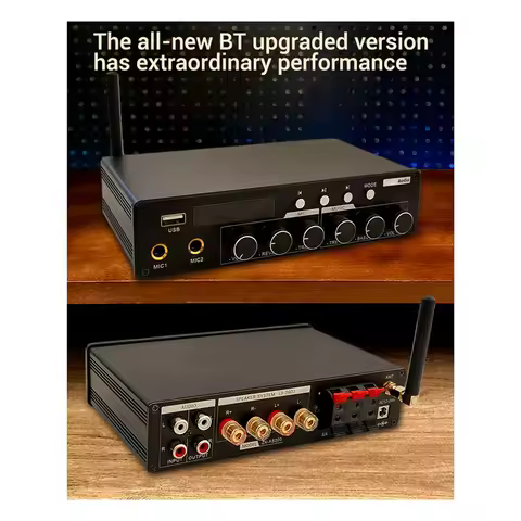 ABGI-AS200 200W TPA3116D2 Bluetooth Karaoke Singing KTV Home Theater Power Amplifier 2.0/5.0/5.1 Cha