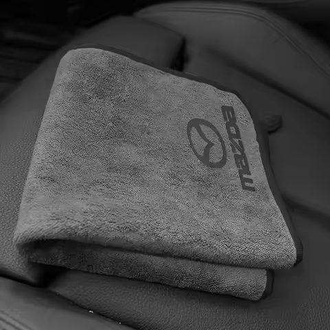 1/2PCS For Mazda MX3 MX5 CX5 626 M3 MP BM CX7 CX30 CX4 Accessories Car Wash Towel Cotton Logo Emblem