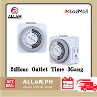 ALLAN Indoor Mini 24 Hour Mechanical Outlet Timer ( 1PC )