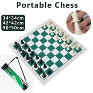 International Chess Set for Tournaments, Chess Mat with Bag, Portable, Easy to Carry, PP/PVC, Outdoo