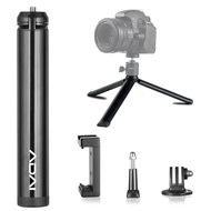 ADAI Mini Tripod Selfie Tripod Desktop Phone Stand Set Top with 1/4 inches Screw and Phone Clamp Com