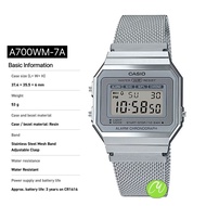 [CASIO A700WM-7ADF ] CASIO DIGITAL RETRO DESIGN UNISEX WATCH A700 SUPER SLIM CASE SERIES