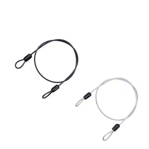 1M Double Loop Steel Cable 3 Digit Resettable Lock Travel Luggage Safe Wire Password Padlock