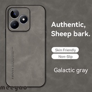 เคส  Realme C53 กรณีโทรศัพท์หนังนิ่มแท้ป้องกันกล้องหรูหราเปลือกแกะปกคลุมสำหรับ  RealmeC53 RMX3760