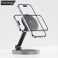 FOREVERGO 2 In 1 Magnetic Wireless Charger Stand Pad Fast Charging Dock Station O7V4