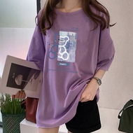 [AMYGO] A21243 2024 Plus Size T Shirt Loose Tshirt Women Plus Size Tshirt Baju Perempuan Wanita Mura
