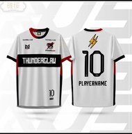 THUNDERCLAW Football Team Jersey White, Team Jersey, Football Team Jersey with Player Number, Men's 