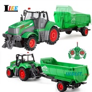 RC Farm Tractor Truck Toy Remote Control Dump Car Truck Farmer Simulation Multifunction Farmer Truck