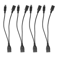 (IRWB) 4-Pack Mini OTG Cable Adapter,2-In-1 Powered Micro-USB to USB Adapter(OTG Cable + Power Cable