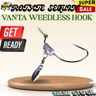 Rotating Sequin VANTA Lead Weedless Soft Plastic Hook Mata Kail Casting Haruan Toman Siakap