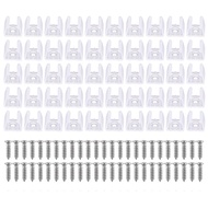 TEMU 50pcs Led Strip Clamps With Screws, Neon Mounting Bracket Clamps, Adaptive Skin Width 9-12mm