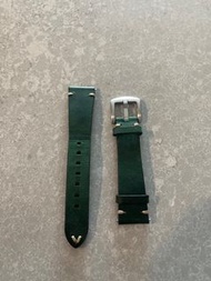 20mm 墨綠色皮 代用錶帶 IWC 合用 Green Leather Watch Strap