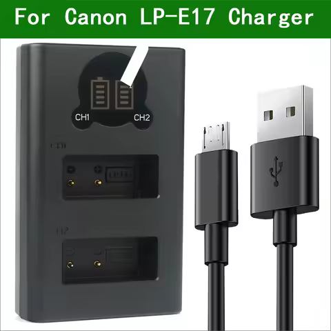 LP-E17 LP E17 LPE17 USB Battery Charger for Canon EOS R50 R8 77D 200D 250D 750D 760D 800D 850D 8000D