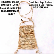 Koja Baduy Ukuran Kecil Original – Tas Selempang Anyaman Natural Khas Baduy
