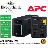APC UPS BX750MI-MS 750VA, 230V BACK UPS AVR UNIVERSAL SOCKET WITH BATTERY BACKUP * UNINTERRUPTIBLE P