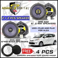 Adams Digital / Adam Digital OEM Car Speaker Kereta Plug and Play Front and Rear For Perodua Myvi At