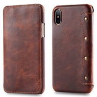 Real Leather for Apple iPhone 13 5G 2021 Case Coque iPhone 11 Pro Max Case Retro Wallet Etui iPhone 12 Mini XR X XS Flip Cover