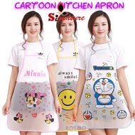 Cute Cartoon Kitchen Apron Home Cleaning Apron Anti Oil Cooking Waterproof Bib Cooking Apron Househo