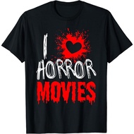 New I Love Horror Movies Best Design Great Gift Idea Tee T-Shirt