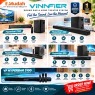 Vinnfier Wireless Soundbar With Wireless Sub Woofer | Hyperbar 3100 New/Hyperbar 202/Hyperbar 505 BT