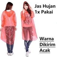 Jas Hujan Plastik Sekali Pakai Jas Hujan Poncho Disposable Murah