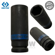 Black Long Socket Wrench 22mm x 1/2" Impact Deep Socket 6PT Impact Socket Wrench 22 mm KING TONY