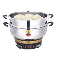 Stainless steel electric Cooker multi-function thickening household electric wok cooking pot student