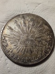 墨西哥 1881年 多字缺畫 銀幣