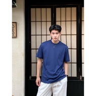 P0I1 Loro Pian * Men's Old Money Pure Cotton Casual Round Neck Short-Sleeved T-Shirt Soft Skin-Frien