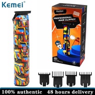 Kemei เครื่องเล็มมืออาชีพไฟฟ้าผมสำหรับผู้ชายเครื่องอุปกรณ์ตัดผมที่ตัดผมชาร์จได้ขนหนวดทรงพลังแบตเตอรี
