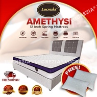 LUCREZIA Amethysi (12 inch) Pocket Spring Mattress / Tilam / King / Queen / Single / Super Single