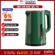 FREESHIP MAX-Ấm đun siêu tốc Bình đun nước siêu tốc 2.3L - Bảo Hành 1 Năm - An toàn cho mọi gia đình