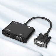 VGA 轉 HDMI + VGA 雙螢幕轉換器 筆電/打機/長輩機舊電腦升級 駁電視顯示器 VGA to HDMI + VGA Dual Monitor Adapter Converter for L